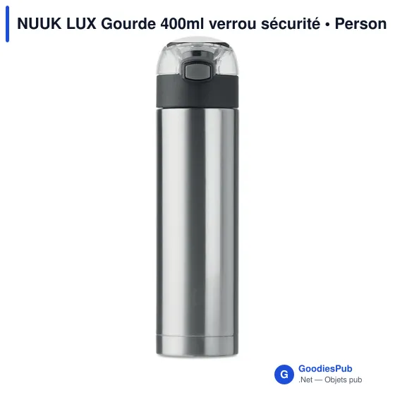 Gourde personnalisable en acier inoxydable avec logo - modèle Nuuk - Image 2