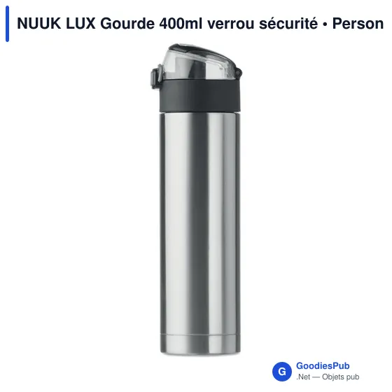 Gourde personnalisable en acier inoxydable avec logo - modèle Nuuk - Image 3