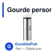 Gourde personnalisable en acier inoxydable avec logo - modèle Nuuk - Miniature 5