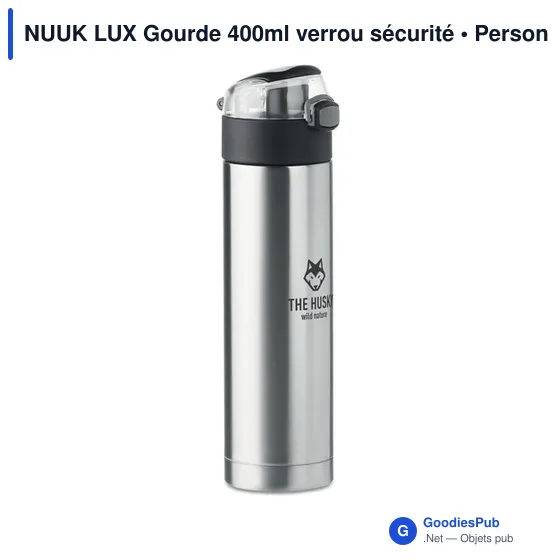 Gourde personnalisable en acier inoxydable avec logo - modèle Nuuk - Image 5