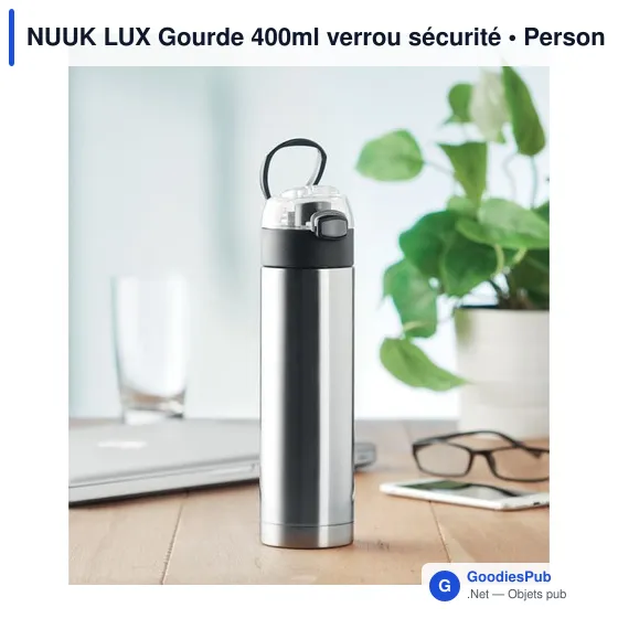 Gourde personnalisable en acier inoxydable avec logo - modèle Nuuk - Image 6