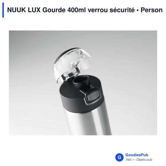 Gourde personnalisable en acier inoxydable avec logo - modèle Nuuk - Image 7