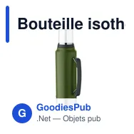 Bouteille isotherme personnalisable NYIMA 1L avec logo - Miniature 1