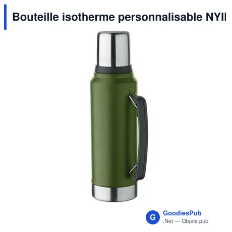Bouteille isotherme personnalisable NYIMA 1L avec logo