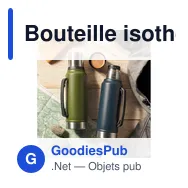Bouteille isotherme personnalisable NYIMA 1L avec logo - Miniature 2