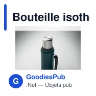 Bouteille isotherme personnalisable NYIMA 1L avec logo - Miniature 12