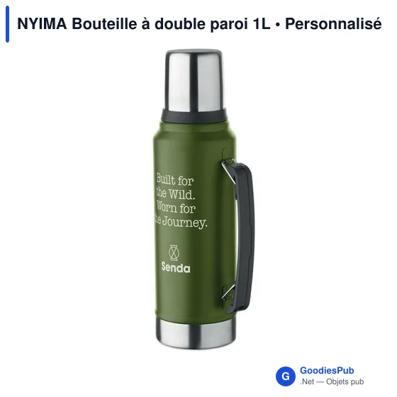 Bouteille isotherme personnalisable NYIMA 1L avec logo - Image 3