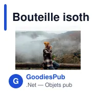 Bouteille isotherme personnalisable NYIMA 1L avec logo - Miniature 4