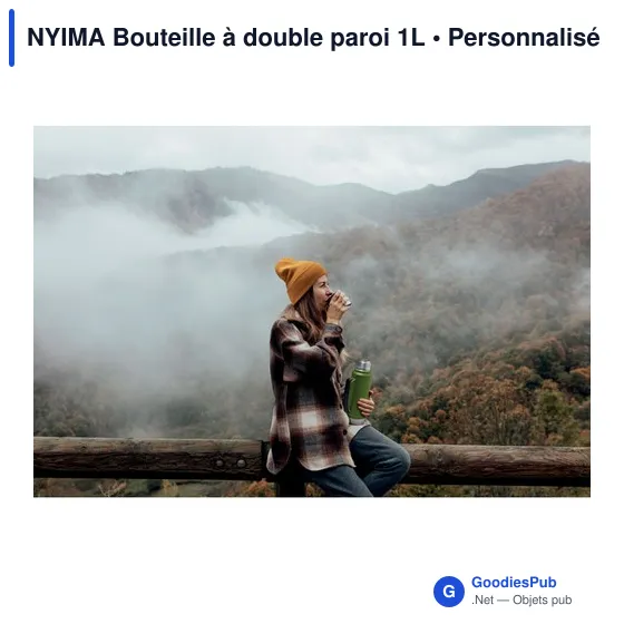 Bouteille isotherme personnalisable NYIMA 1L avec logo - Image 4