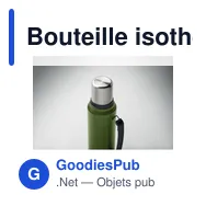 Bouteille isotherme personnalisable NYIMA 1L avec logo - Miniature 5