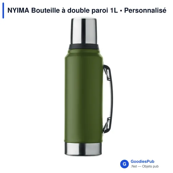Bouteille isotherme personnalisable NYIMA 1L avec logo - Image 7