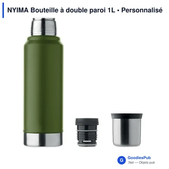Bouteille isotherme personnalisable NYIMA 1L avec logo - Image 8