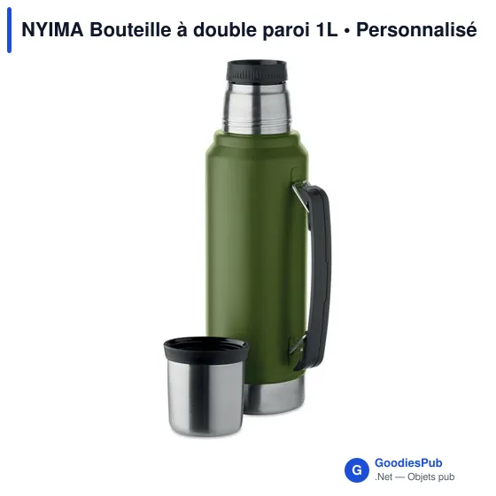 Bouteille isotherme personnalisable NYIMA 1L avec logo - Image 9