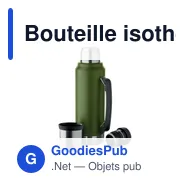 Bouteille isotherme personnalisable NYIMA 1L avec logo - Miniature 10