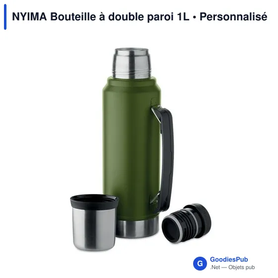 Bouteille isotherme personnalisable NYIMA 1L avec logo - Image 10
