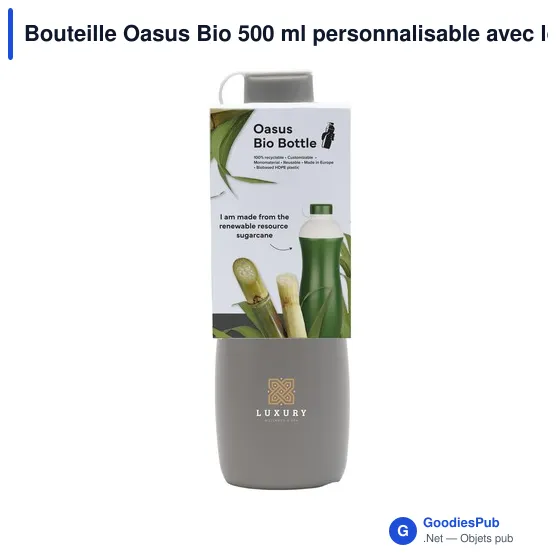 Bouteille Oasus Bio 500 ml personnalisable avec logo - Image 1