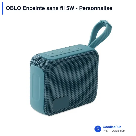 Enceinte sans fil personnalisable OBLO avec logo - Image 1