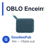 Enceinte sans fil personnalisable OBLO avec logo - Miniature 2