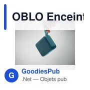 Enceinte sans fil personnalisable OBLO avec logo - Miniature 3