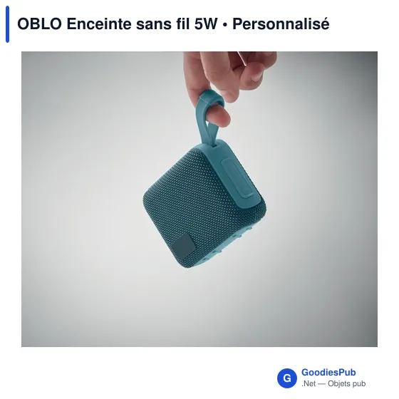 Enceinte sans fil personnalisable OBLO avec logo - Image 3