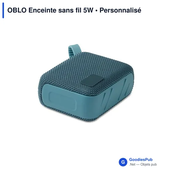 Enceinte sans fil personnalisable OBLO avec logo - Image 5