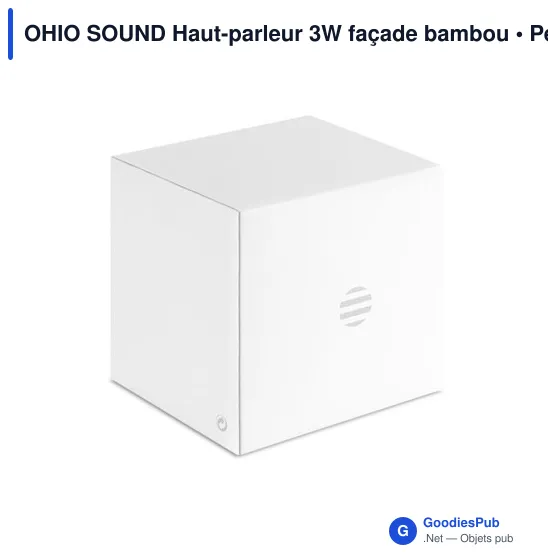 Haut-parleur 3W personnalisable en bambou avec logo - Image 2