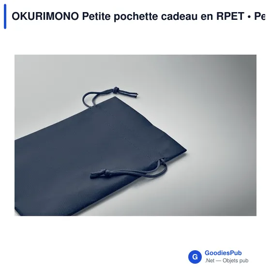 Petite pochette cadeau personnalisable en RPET avec logo - Image 2