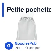 Petite pochette cadeau personnalisable en RPET avec logo - Miniature 12