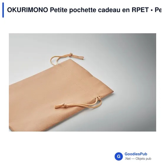 Petite pochette cadeau personnalisable en RPET avec logo - Image 10