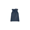 Variante bleu - Petite pochette cadeau personnalisable en RPET avec logo