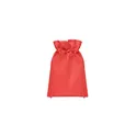 Variante rouge - Petite pochette cadeau personnalisable en RPET avec logo