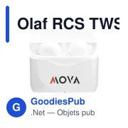 Écouteurs sans fil personnalisables Olaf RCS avec logo - Miniature 3