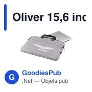 Oliver 15,6 inch RPET Laptop Sleeve house ordinateur personnalisé avec logo - Miniature 2