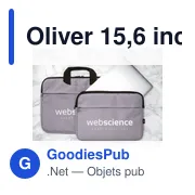 Oliver 15,6 inch RPET Laptop Sleeve house ordinateur personnalisé avec logo - Miniature 3