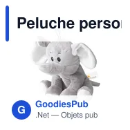 Peluche personnalisable Olly éléphant - Logo sur demande - Miniature 1