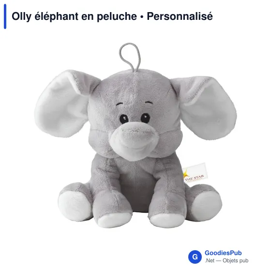 Peluche personnalisable Olly éléphant - Logo sur demande - Image 2