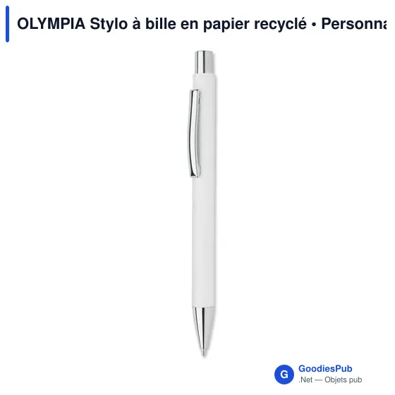OLYMPIA Stylo à bille en papier recyclé - Image 11