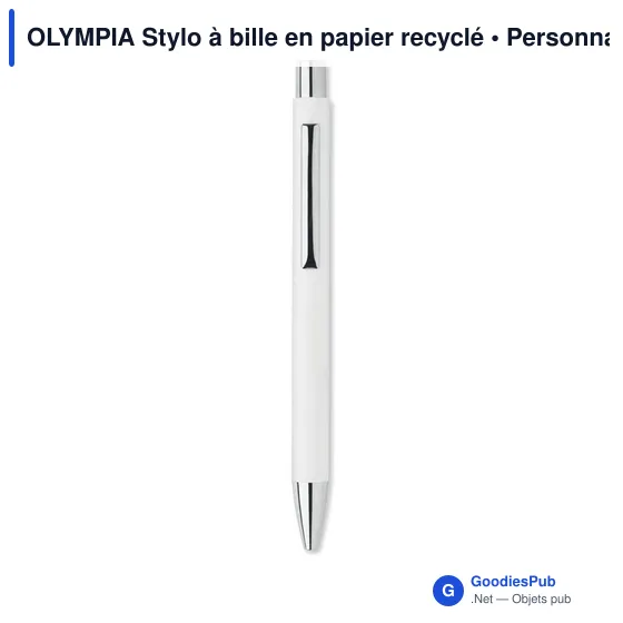 OLYMPIA Stylo à bille en papier recyclé - Image 12