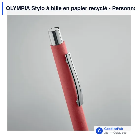 OLYMPIA Stylo à bille en papier recyclé - Image 10