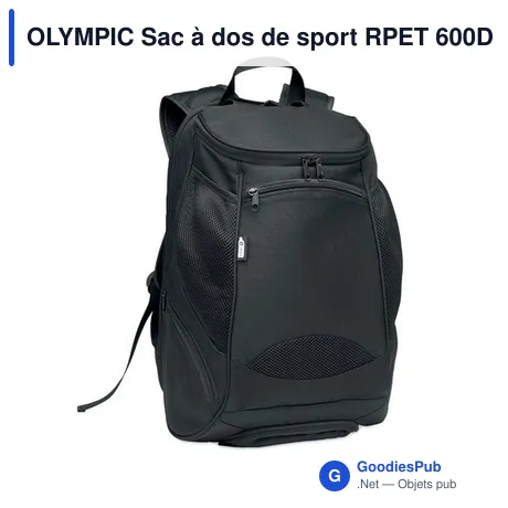 OLYMPIC Sac à dos de sport RPET 600D