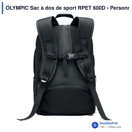 OLYMPIC Sac à dos de sport RPET 600D - Image 2