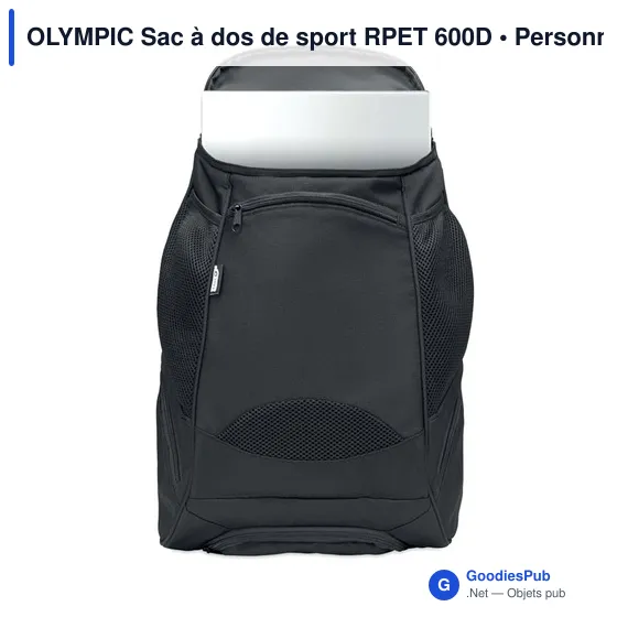 OLYMPIC Sac à dos de sport RPET 600D - Image 4
