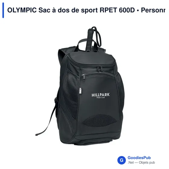 OLYMPIC Sac à dos de sport RPET 600D - Image 6