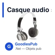 Casque audio sans fil personnalisable supra-auriculaire avec logo - G50 - Miniature 2