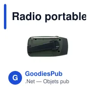 Radio portable personnalisable ONDA avec torche LED et logo - Miniature 11