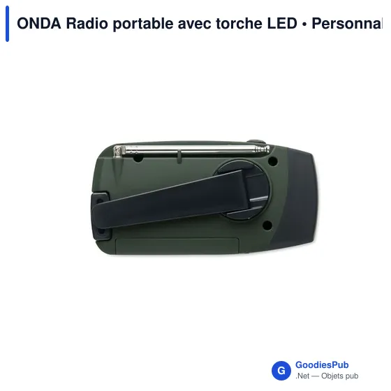Radio portable personnalisable ONDA avec torche LED et logo - Image 11