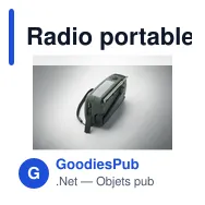 Radio portable personnalisable ONDA avec torche LED et logo - Miniature 12