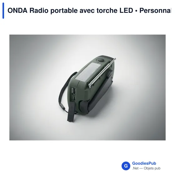 Radio portable personnalisable ONDA avec torche LED et logo - Image 12