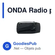 Radio portable personnalisable ONDA avec torche LED et logo - Miniature 6
