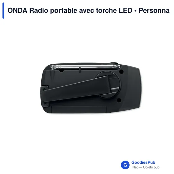 Radio portable personnalisable ONDA avec torche LED et logo - Image 6